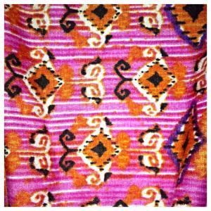 Pink And Orange Tribal Print Knotted Headband