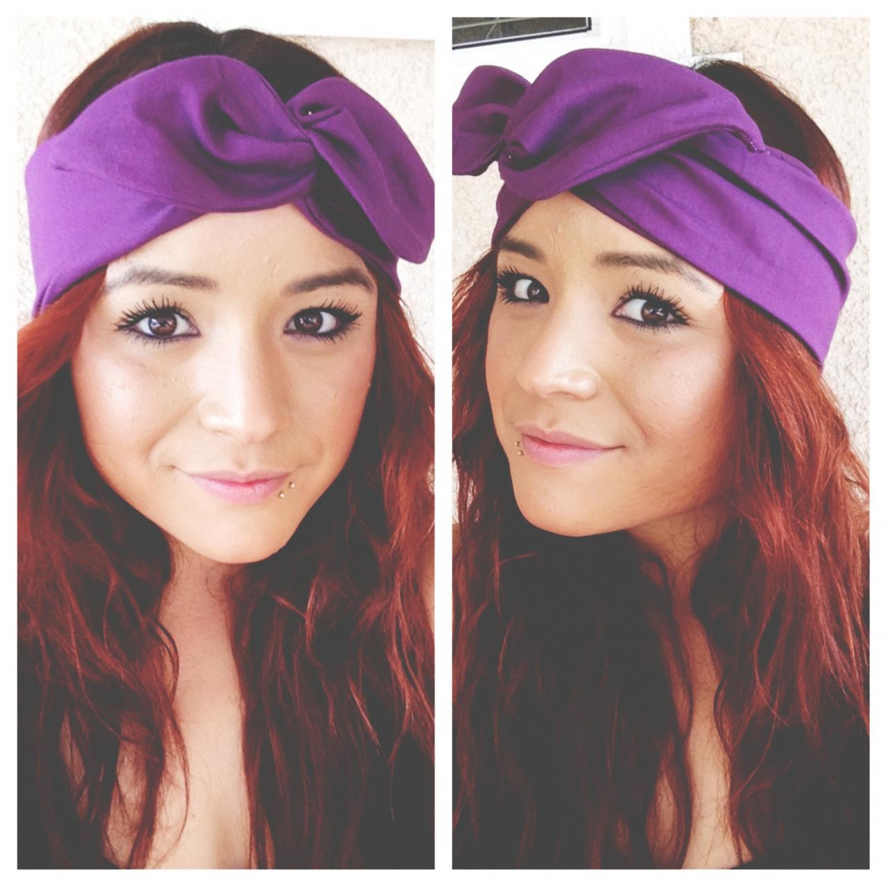 Purple Dolly Bow Headband